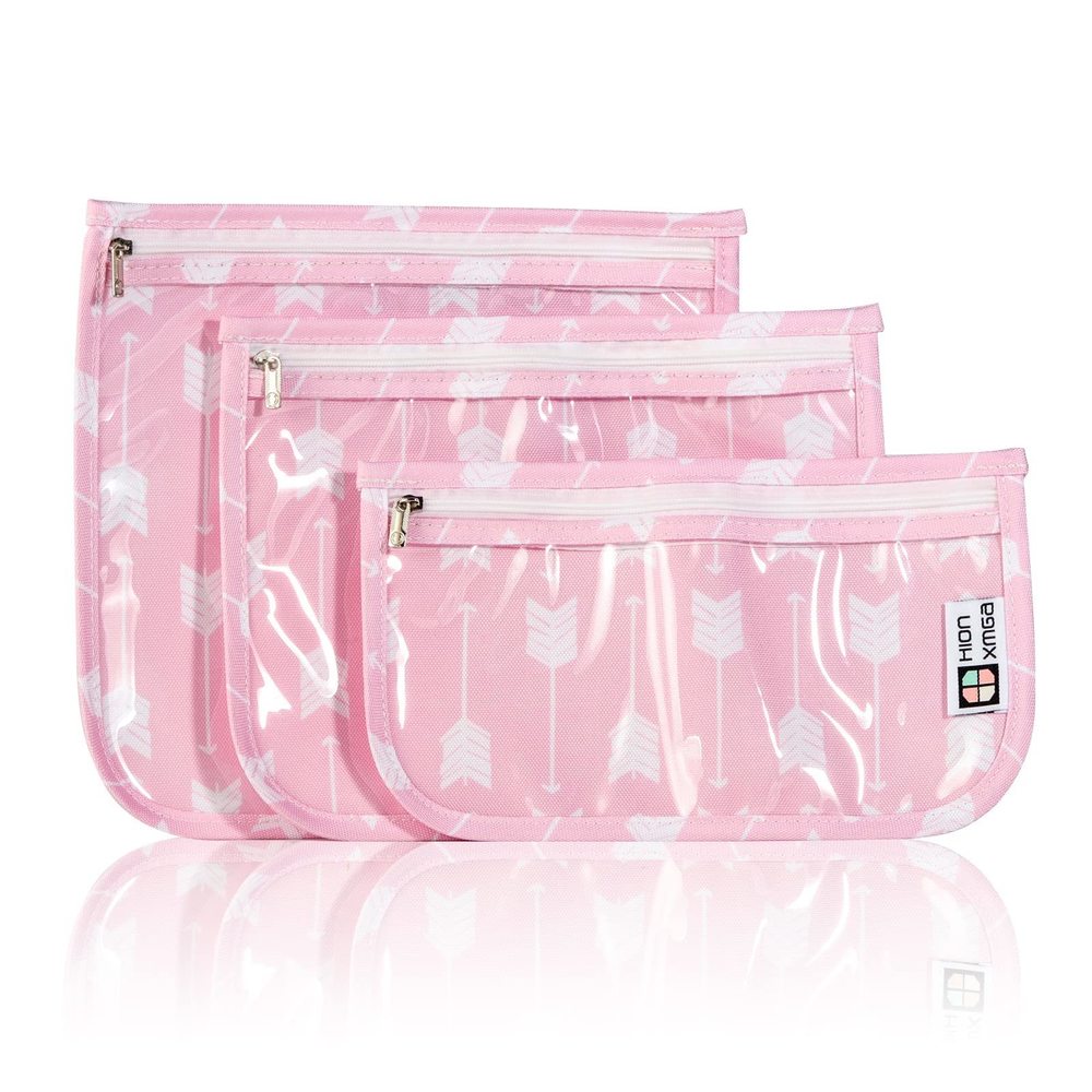 Tsa Approved Toiletry Bag, Set Of 3 Clear Travel Toiletry Bags Quart Size😚